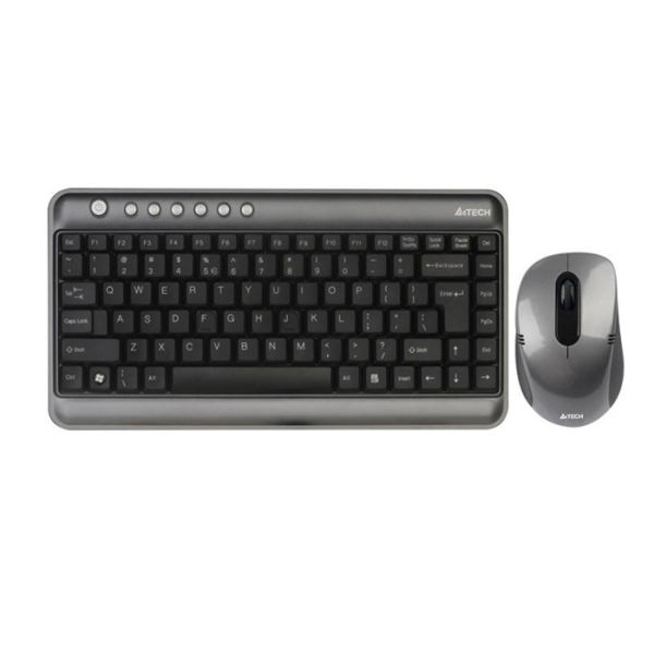 تصویر  مینی کیبورد و ماوس بی سیم ایفورتک مدل KEYBOARD MOUSE WIRELESS A4TECH PadLess 7300N