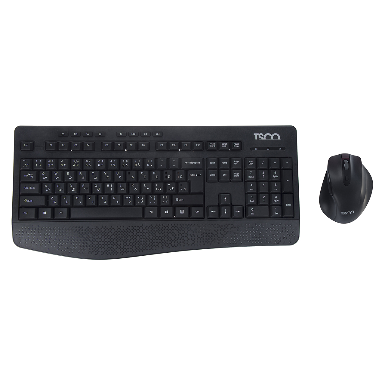 تصویر  کیبورد و ماوس بی‌سیم تسکو مدل KEYBOARD MOUSE TSCO WIRLESS TKM-7110W