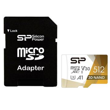 تصویر  کارت حافظه microSDXC سیلیکون پاور مدل Superior pro کلاس 10 استاندارد UHS-I U3 سرعت 100MBps ظرفیت 512 گیگابایت به همراه آداپتور SD