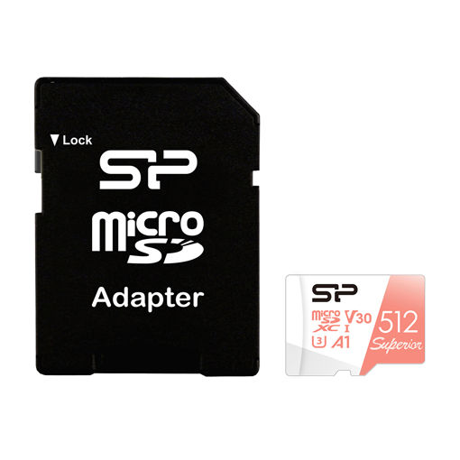 کارت حافظه microSDXC سیلیکون پاور مدل Superior کلاس 10 استاندارد UHS-I U3 سرعت 100MBps ظرفیت 512 گیگابایت به همراه آداپتور SD