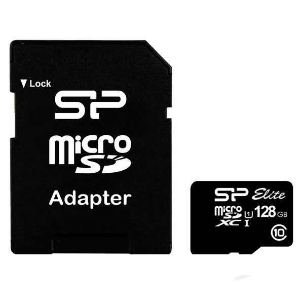 تصویر  کارت حافظه سیلیکون پاور Elite microSDXC 128GB U1 Class 10 with Adapter