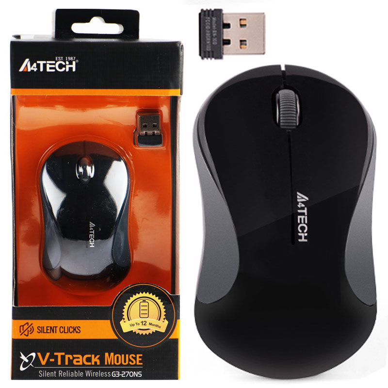 خرید بهترین MOUSE A4TECH WIRLESS ماوس بی سیم ای فورتک مدل G3-270 NS