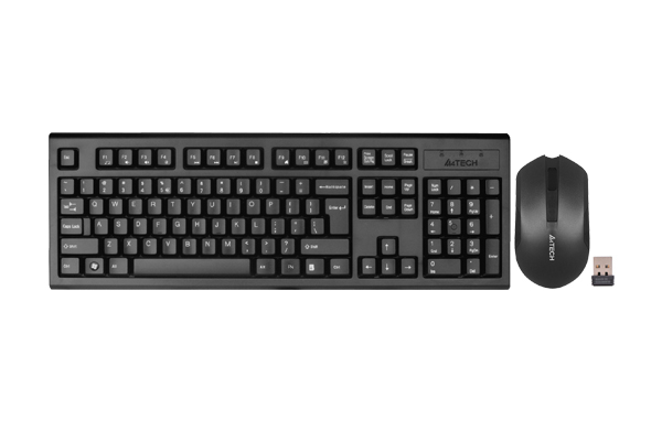 خرید،قیمت و مشخصات کیبورد و ماوس بیسیم  ایفورتک مدل KEYBOARD MOUSE WIRELESS A4TECH  3000 N - قائم آی تی