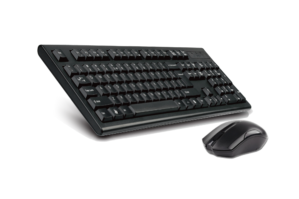 خرید،قیمت و مشخصات کیبورد و ماوس بیسیم  ایفورتک مدل KEYBOARD MOUSE WIRELESS A4TECH  3000 N - قائم آی تی