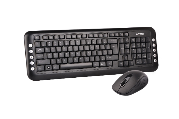 KEYBOARD MOUSE A4TECH WIRLESS کیبورد و ماوس بی سیم ای فورتک مدل 7200NB