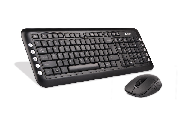 KEYBOARD MOUSE A4TECH WIRLESS کیبورد و ماوس بی سیم ای فورتک مدل 7200NB