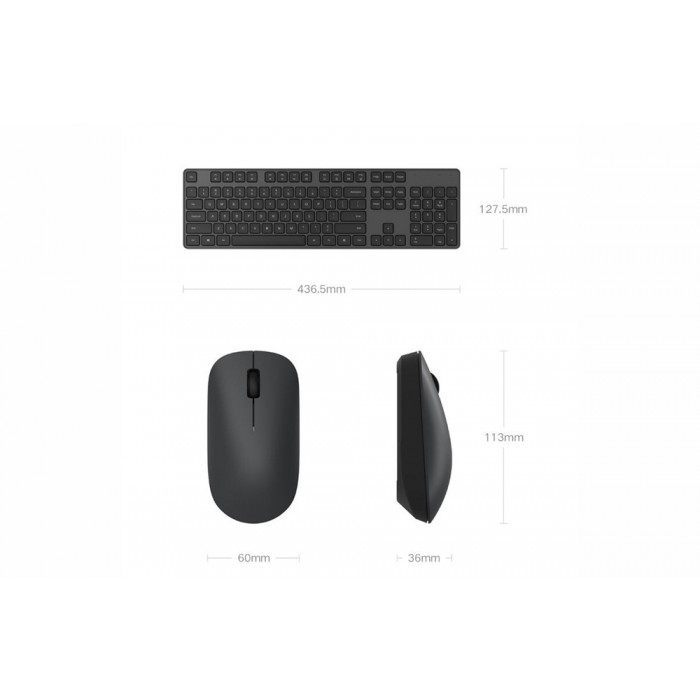 کیبورد و ماوس بدون سیم شیائومی مدل KEYBOARD MOUSE WIRLESS XIAOMI WXJS01YM