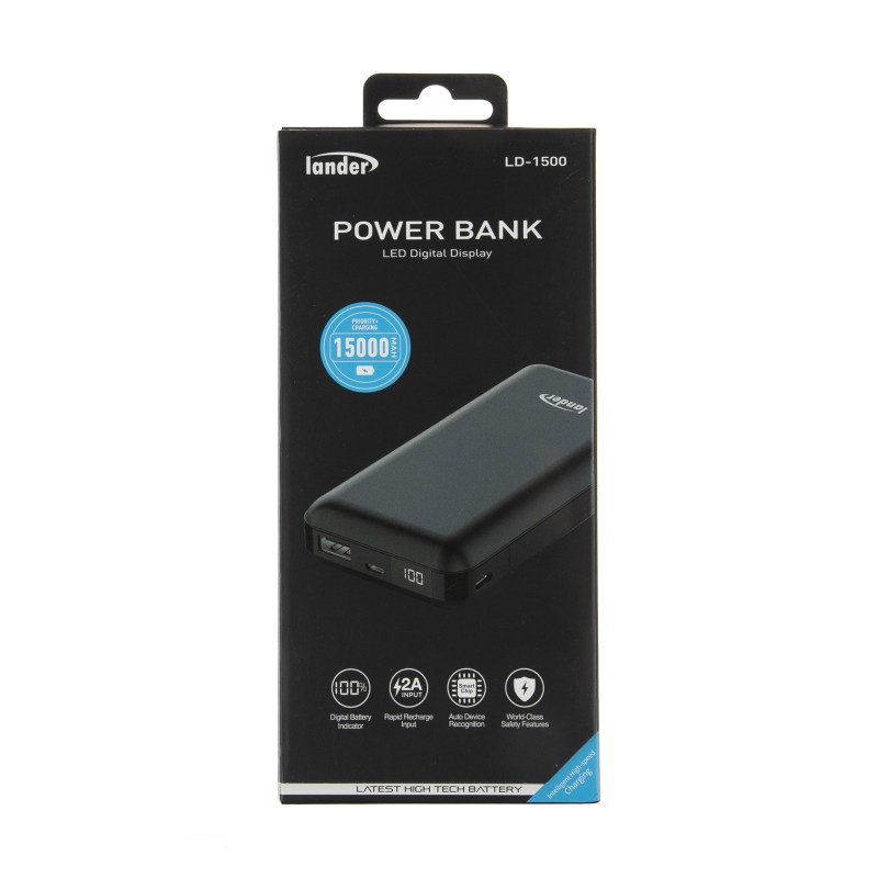 پاوربانک برند لندر ظرفیت POWER BANK LANDER LD-15000