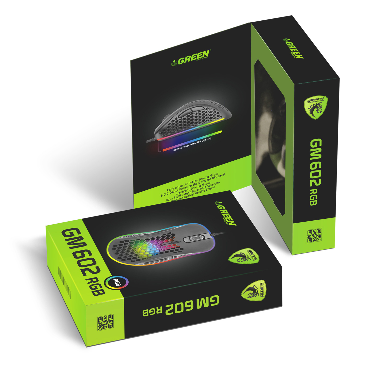 ماوس مخصوص بازی گرین مدل MOUSE GAMING GREEN GM-602 RGB