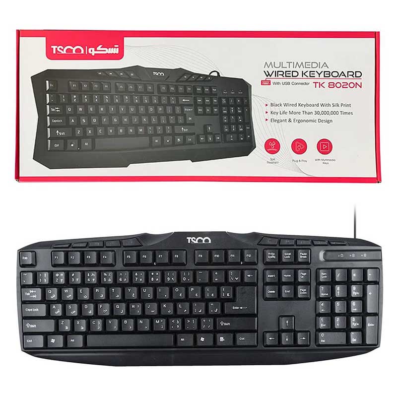 کیبورد تسکو مدل KEYBOARD TSCO TK 8012   