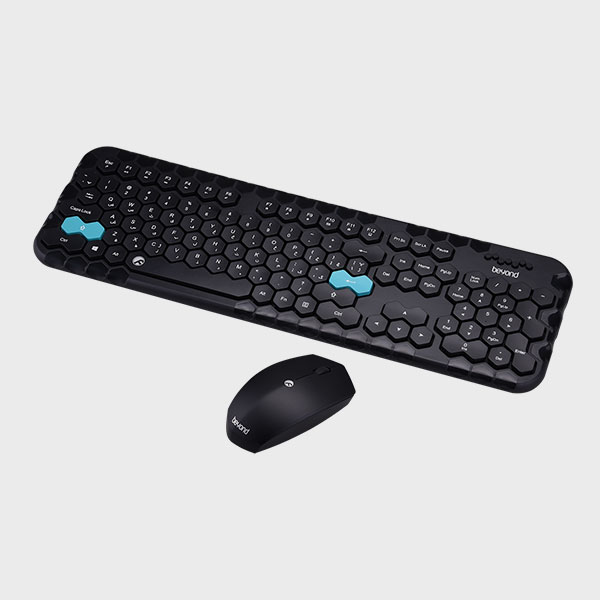 کیبورد و ماوس بی سیم بیاند مدل KEYBOARD MOUSE BEYOND BKM-8301 RF