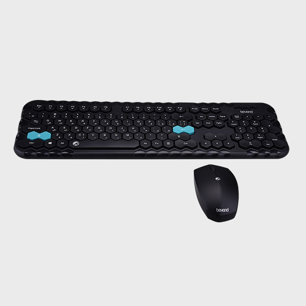 کیبورد و ماوس بی سیم بیاند مدل KEYBOARD MOUSE BEYOND BKM-8301 RF