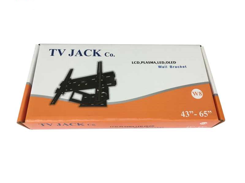 پایه دیواری دو بازو تی وی جک مدل TV JACK W8 مناسب تلویزیون های 43 تا 65 اینچ