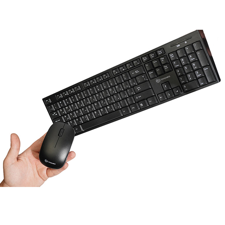 کیبورد و ماوس بدون سیم برند اینو ورس KEYBOARD MOUSE INOVERS 6372