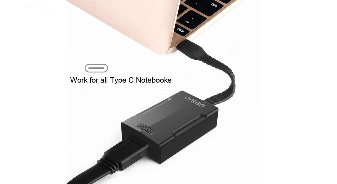 بهترین قیمت تبدیل تایپ سی USB-C به VGA اونتن مدل ONTEN OTN-9588