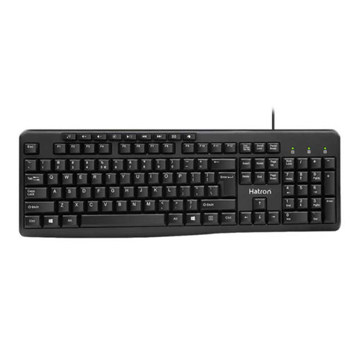 کیبورد سیم دار هترون مدل KEYBOARD HATRON HK-202 به همراه حروف فارسی