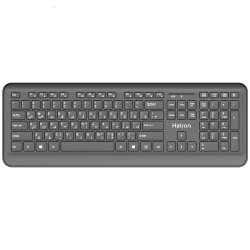 کیبورد سیم دار هترون مدل KEYBOARD HATRON HK-207 به همراه حروف فارسی