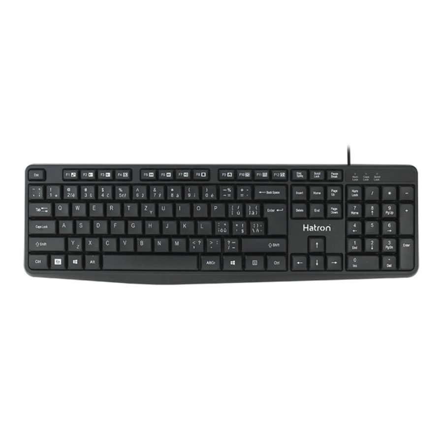 کیبورد سیم دار هترون مدل KEYBOARD HATRON HK-220 به همراه حروف فارسی