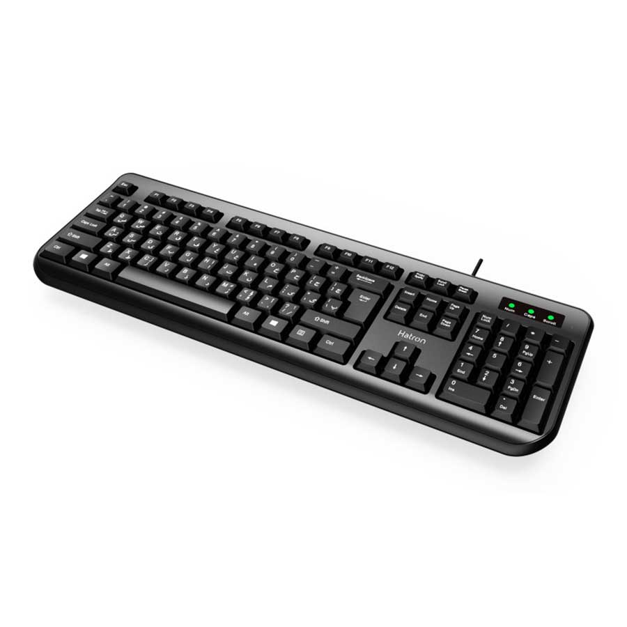 کیبورد سیم دار هترون مدل KEYBOARD HATRON HK-255 به همراه حروف فارسی