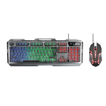 کیبورد و موس گیمینگ تراست مدلGaming Keyboard & Mouse  TRUST TURAL GXT-845 در قائم آی تی