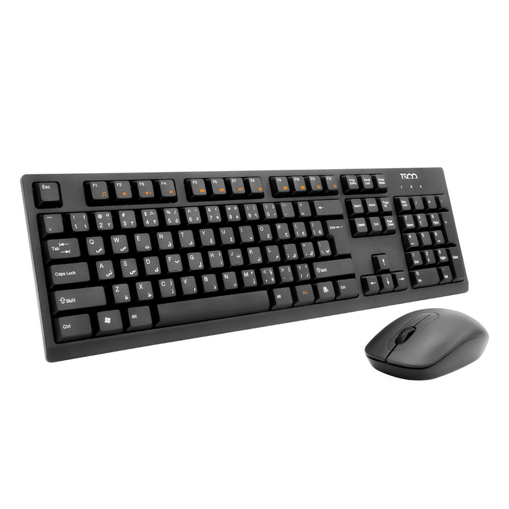 کیبورد و ماوس بدون سیم تسکو مدل KEYBOARD MOUSE TSCO TKM-7019 W