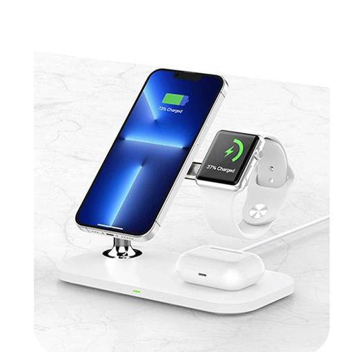 پایه نگهدارنده و شارژر وایرلس موبایل رسی مدل Recci RCW-20 Stand & Wireless Charger 3 IN 1