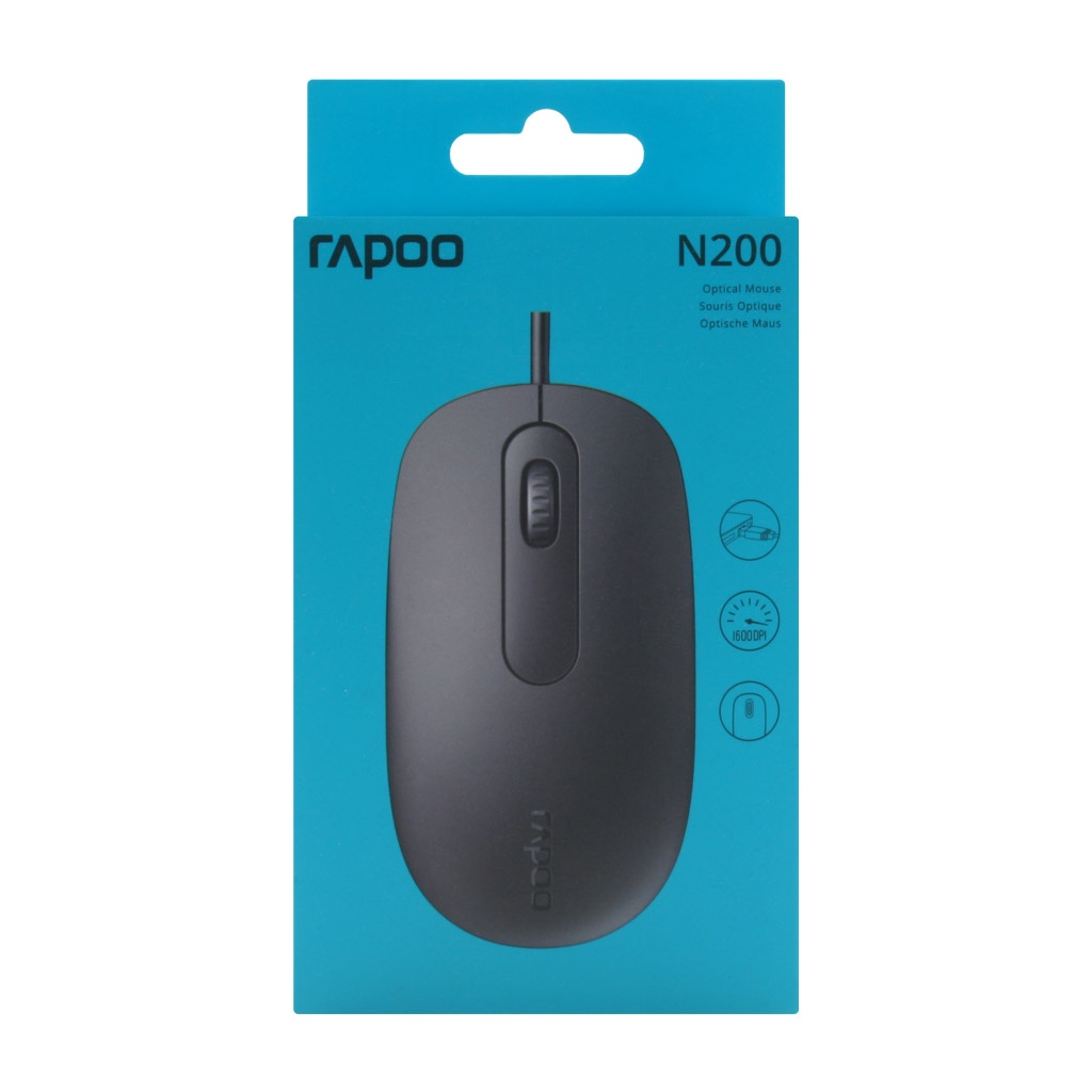 ماوس سیم دار رپو مدل MOUSE RAPOO N-200