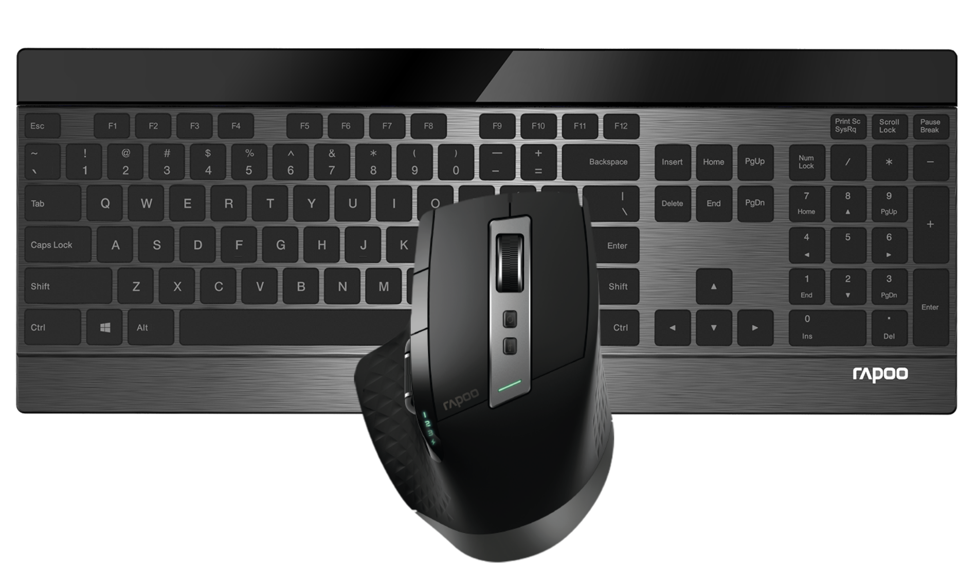 کیبورد و ماوس بدون سیم رپو مدلUltra Slim Wireless Keyboard & Mouse Rapoo 9900m