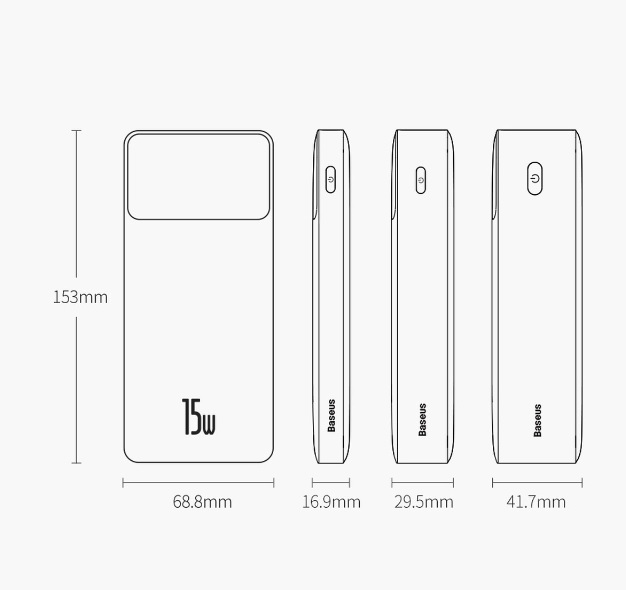 پاوربانک باسئوس مدل Power Bank Baseus Bipow Fast 20000 MaH 15W