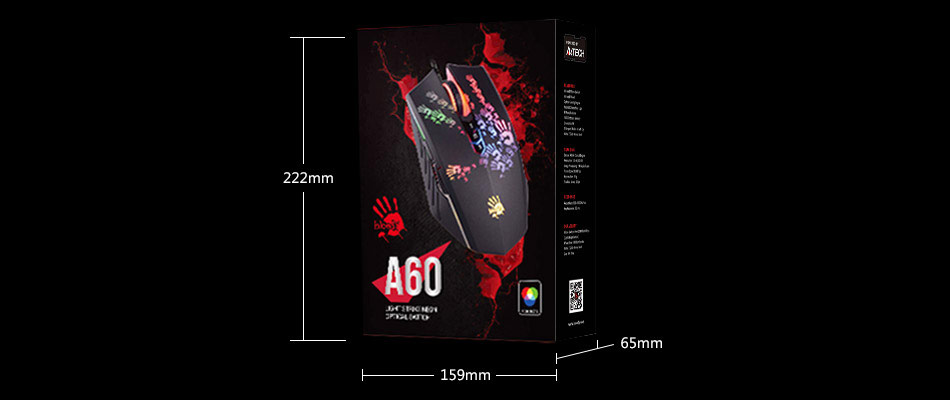 ماوس مخصوص بازی ایفورتک مدل MOUSE GAMING A4TECH BLOODY A60