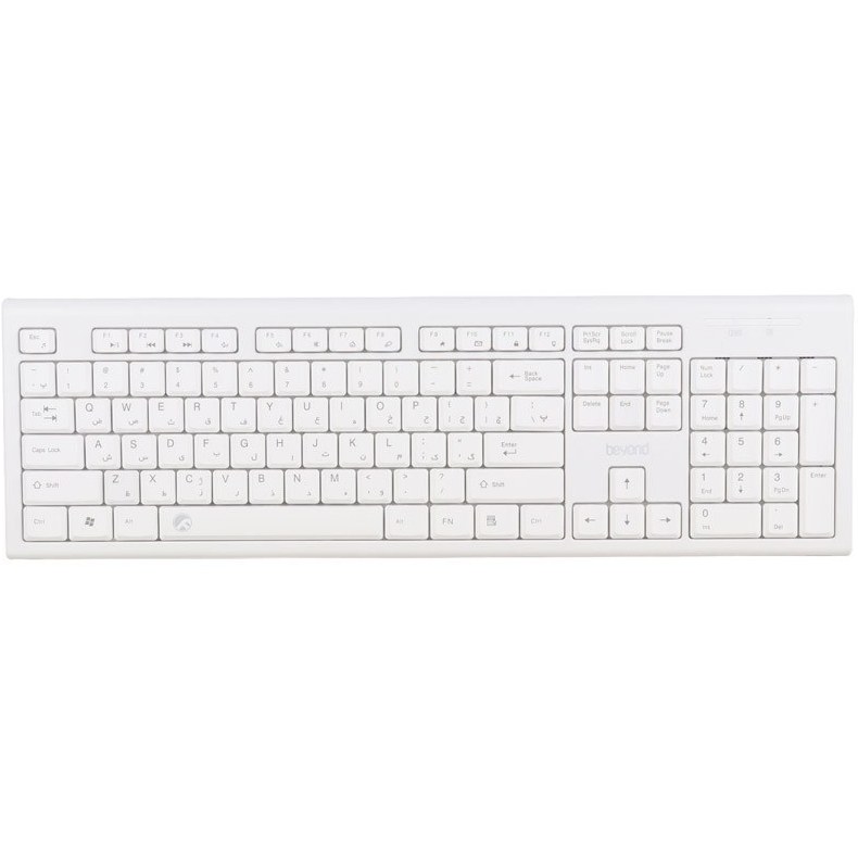 کیبورد و ماوس بی سیم بیاند مدل KEYBOARD MOUSE BEYOND BKM-4531 سفید