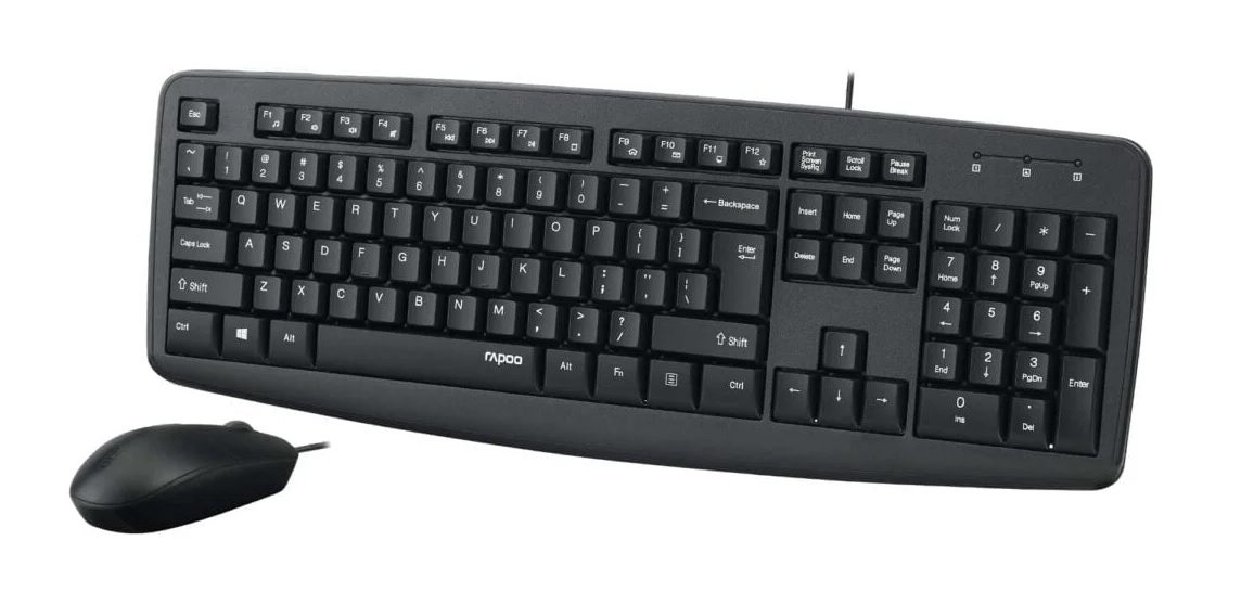 کیبورد و ماوس سیمدار رپو مدل Keyboard & Mouse Rapoo Wired  NX1600