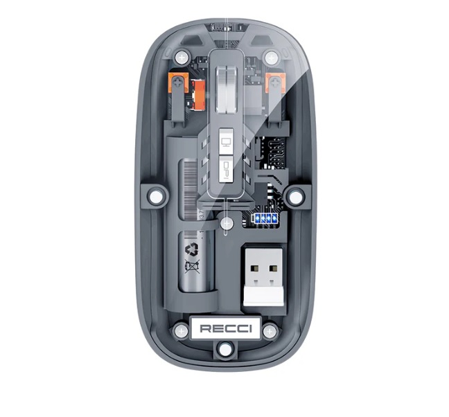 ماوس بدون سیم دوحالته رسی مدل Recci Wireless ِDual Mode Mouse RCS-M01در قائم آی تی