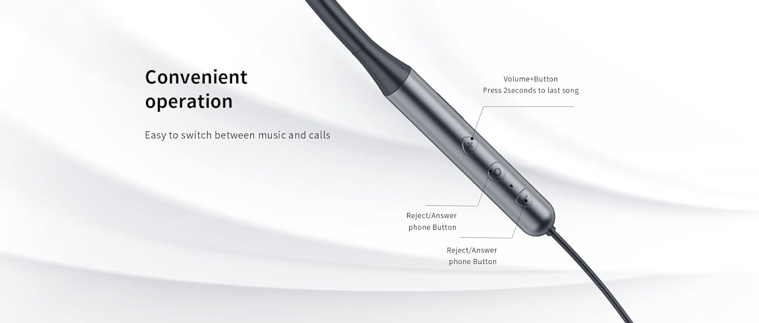 هندزفری بلوتوثی گردنی رسی مدل Recci Bluetooth Handsfree Neckband REP-W16