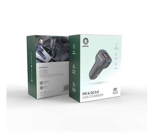 َارژر فندکی گرین لاین مدل Car Charger Green Lion GNCQC3PDK