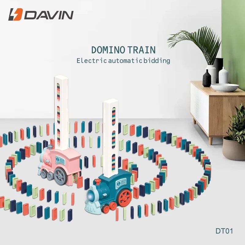 بازی فکری قطار دومینو ساز داوین مدل Davin Domino Train DT01