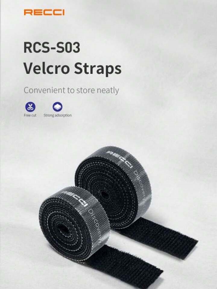 نظم دهنده چسبی کابل  1 متری رسی مدل Velcro Straps Recci RCS-S03