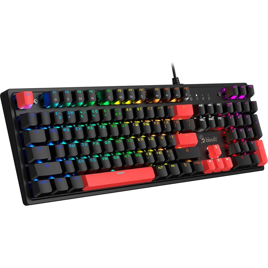 کیبورد گیمینگ مکانیکال ایفورتک سری بلادی مدل Mechanical RGB Gaming Keyboard A4tech Bloody S510R در قائم آی تی 