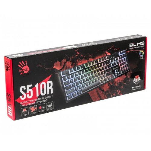 کیبورد گیمینگ مکانیکال ایفورتک سری بلادی مدل Mechanical RGB Gaming Keyboard A4tech Bloody S510R در قائم آی تی 