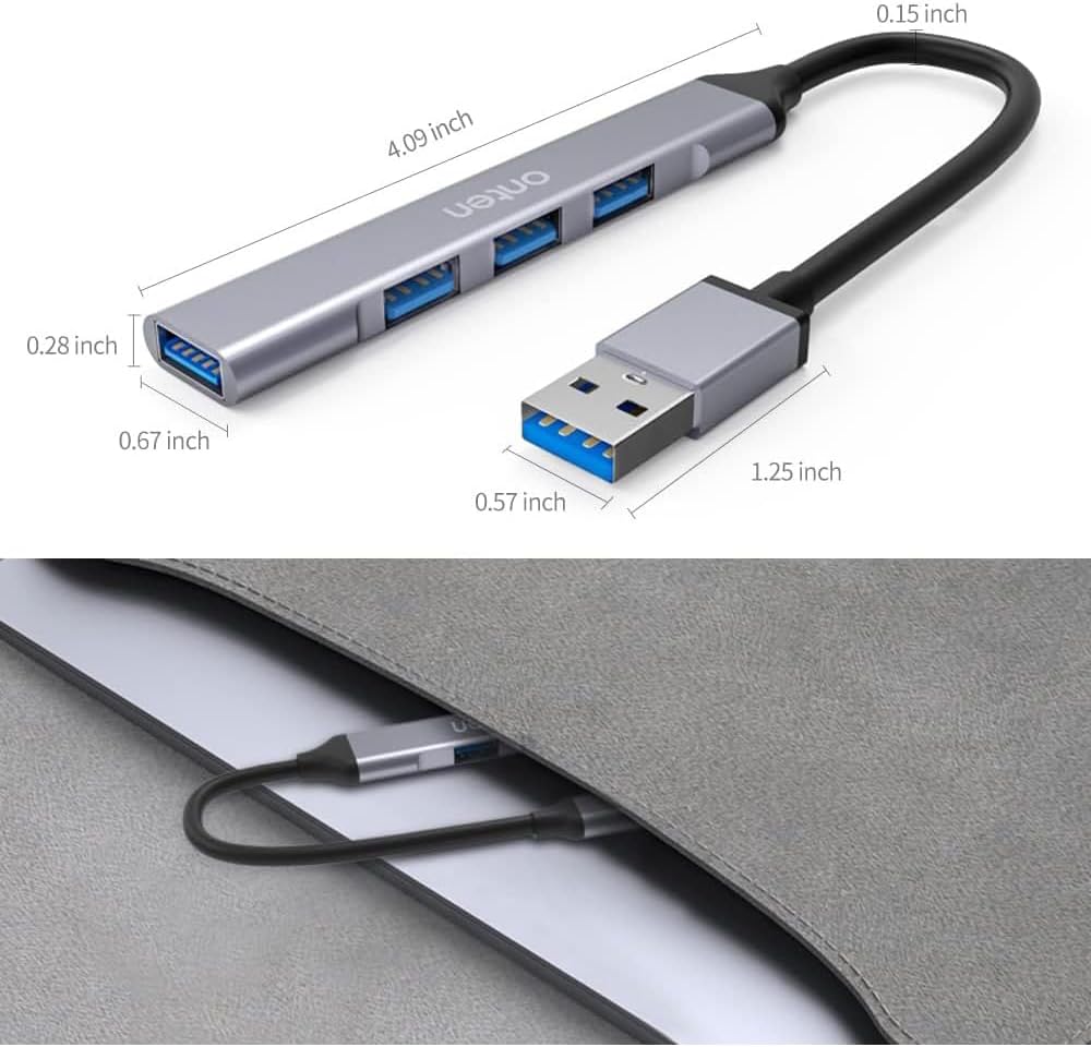 هاب چهار پورت اونتن مدل USB 3.0 To 4 Port Hub  Onten OTN-5701 در قائم آی تی 