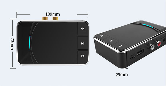 تبدیل و گیرنده و فرستنده بلوتوث صدا مدل Bluetooth Receiver & Digital to Analog Converter T39 در قائم آی تی