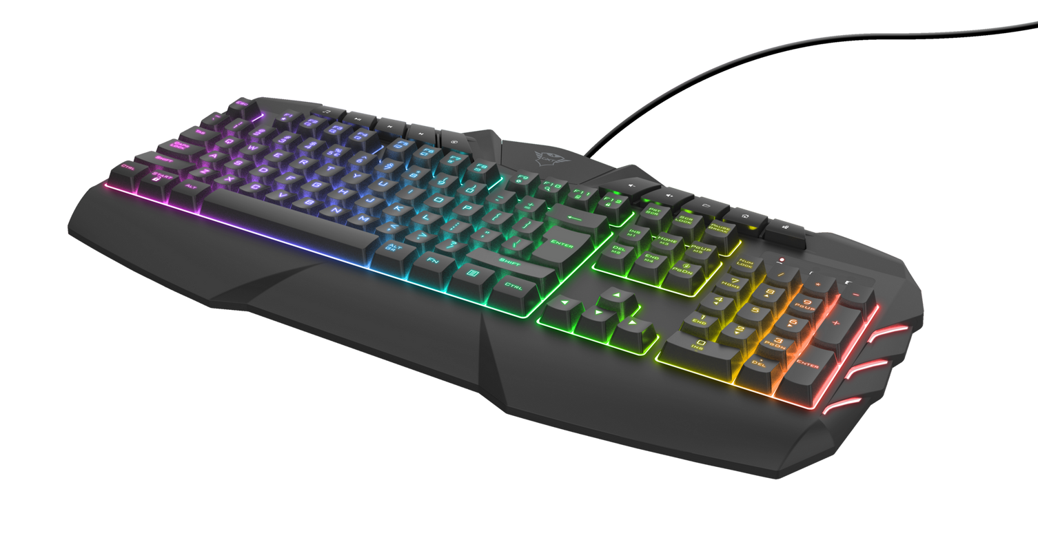 کیبورد گیمینگ مکانیکال تراست مدل Keyboard Gaming Semi-Mechanical Trust LED GXT-881 ODYSS در قائم آی تی 