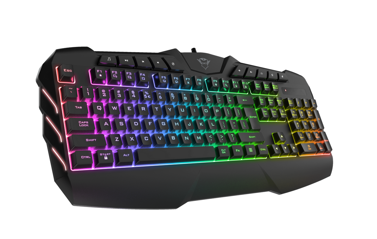 کیبورد گیمینگ مکانیکال تراست مدل Keyboard Gaming Semi-Mechanical Trust LED GXT-881 ODYSS در قائم آی تی 