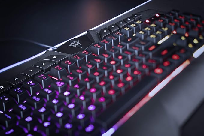 کیبورد گیمینگ مکانیکال تراست مدل Keyboard Gaming Semi-Mechanical Trust LED GXT-881 ODYSS در قائم آی تی 