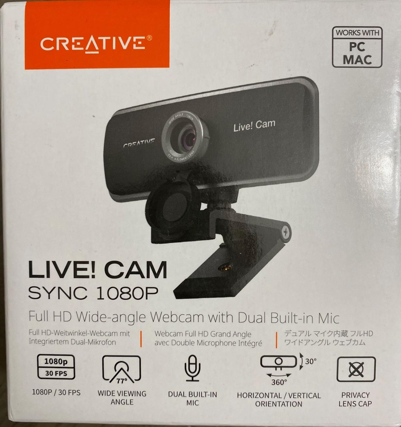 وبکم کریتیو مدل Live Cam Sync Webcam Creative 1080p در قائم آی تی 