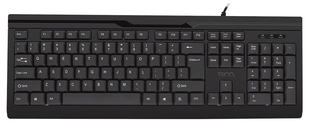 کیبورد سیم دار تسکو مدل KEYBOARD TSCO TK-8012 در قائم آی تی 