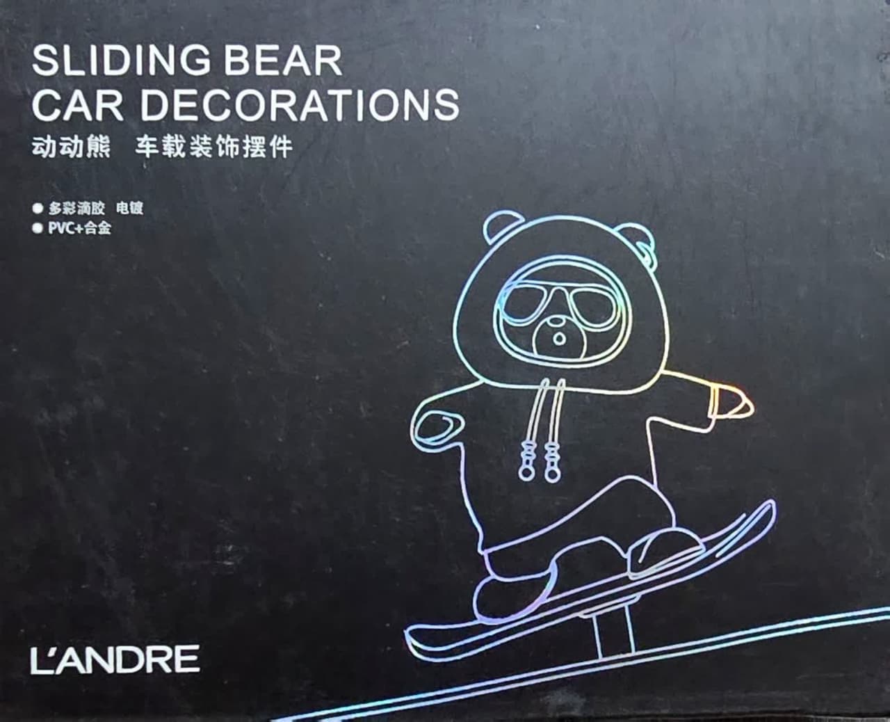 عروسک خرس اسکیت سوار داشبورد ماشین مدل Funny Skateboard Bear Decoration Landre