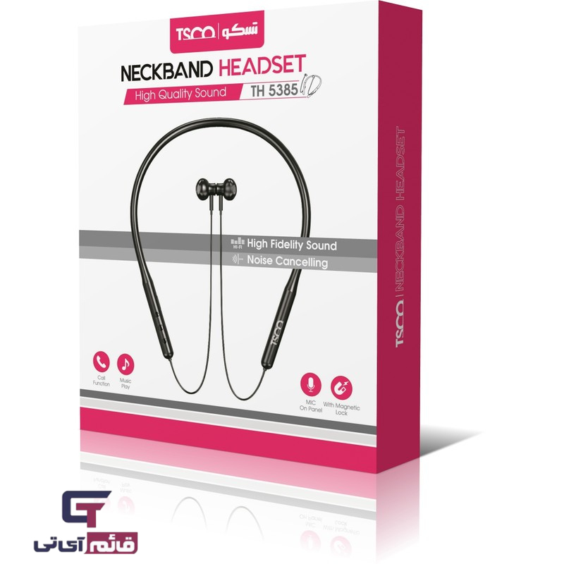 هندزفری بلوتوثی گردنی تسکو مدل Handsfree Bluetooth Neckband Tsco TH-5385 در قائم آیتی