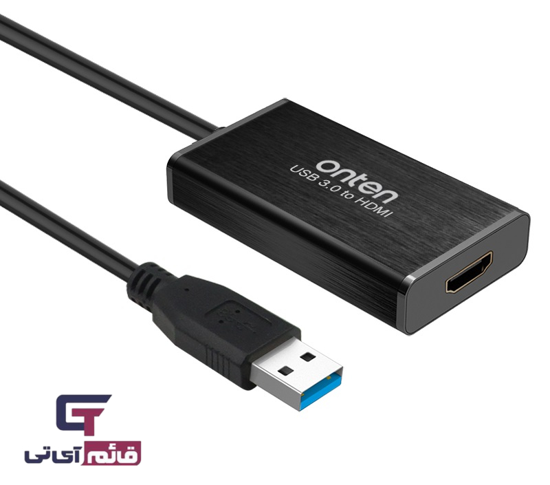 تبدیل انتقال تصویر و صدا اونتن مدل ONTEN CONVERTER USB TO HDMI WITH AUDIO OTN-US 522 در قائم آی تی