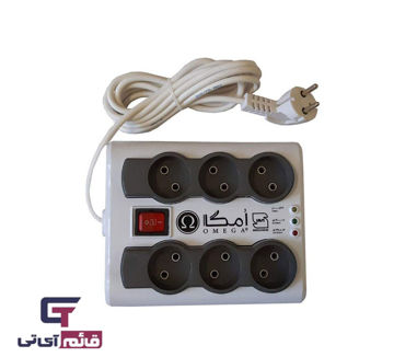 محافظ برق 6 خانه امگا مدل Voltage Protector Omega P6000 1.5M در قائم آیتی